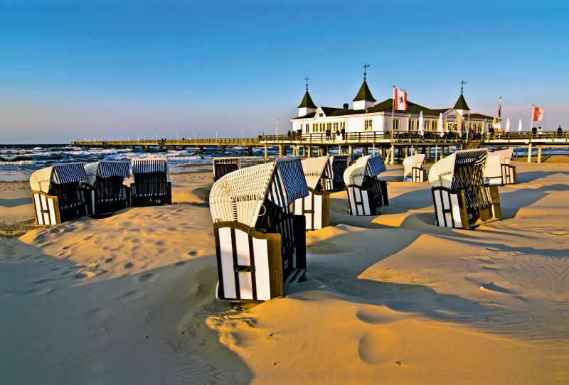 Seebrücke Ahlbeck in der Abendsonne