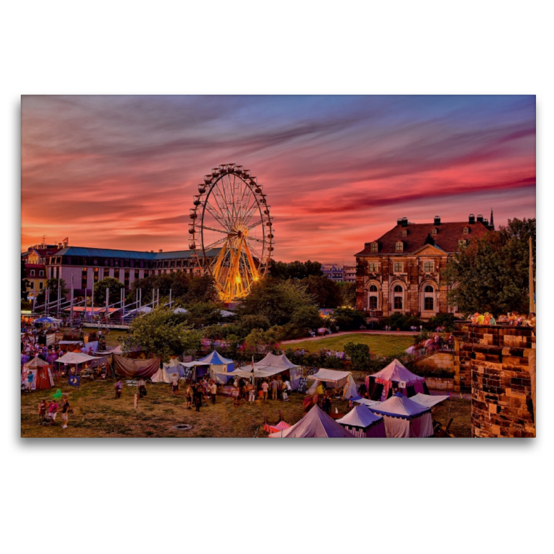 Sonnenuntergang beim Dresdner Stadtfest