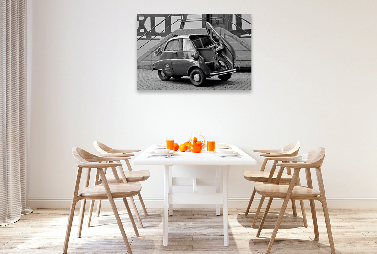 Ein Motiv aus dem Kalender BMW Isetta 300 in schwarzweiß