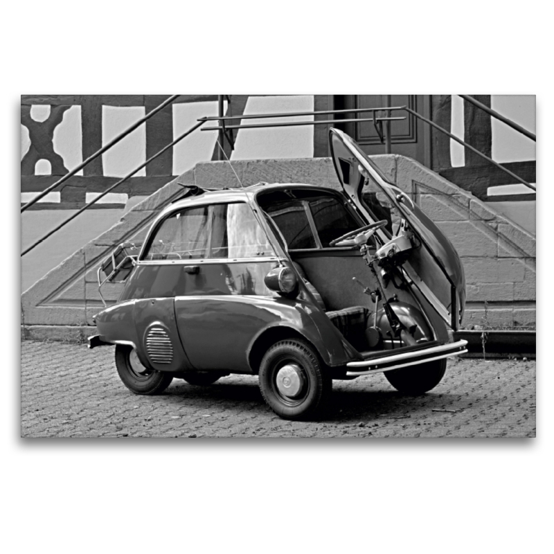 Ein Motiv aus dem Kalender BMW Isetta 300 in schwarzweiß