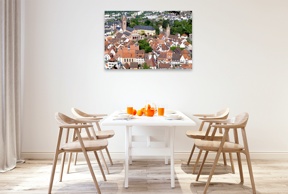 Blick auf den Marktplatz Weinheims