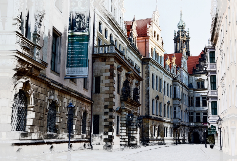 Blick in die Schloßstraße in Dresden