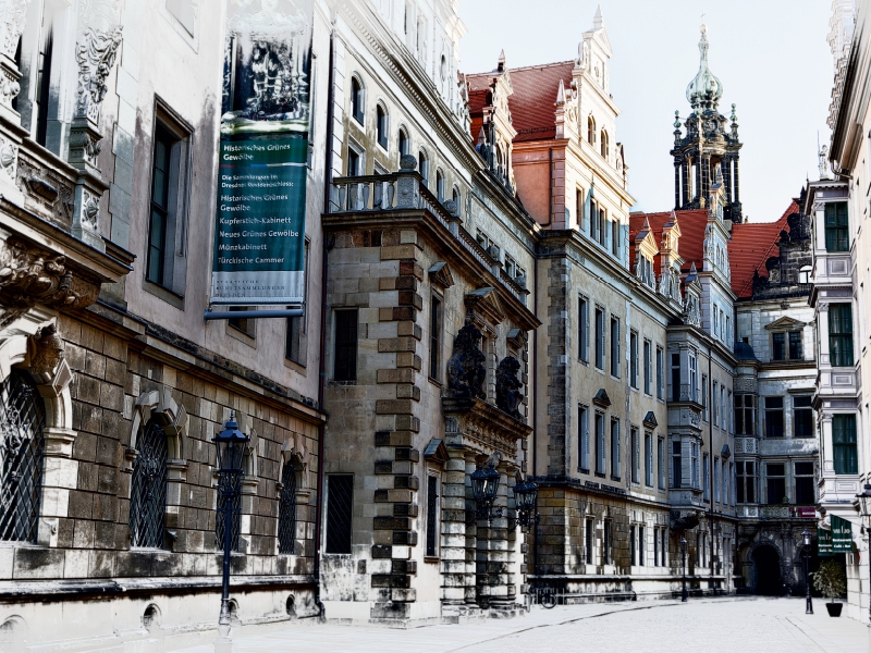 Blick in die Schloßstraße in Dresden