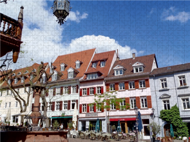 Der Marktplatz aus dem Kalender Lieblingsplätze in Weinheim an der Bergstraße