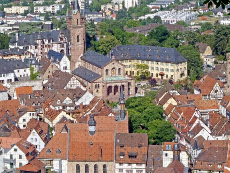 Blick auf den Marktplatz Weinheims