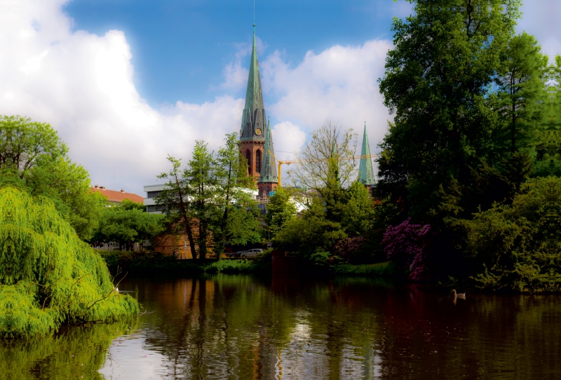 Blick auf die Lambertikirche