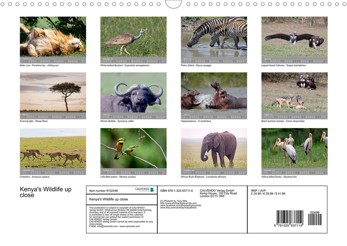 Kenya's Wildlife up close CALVENDO