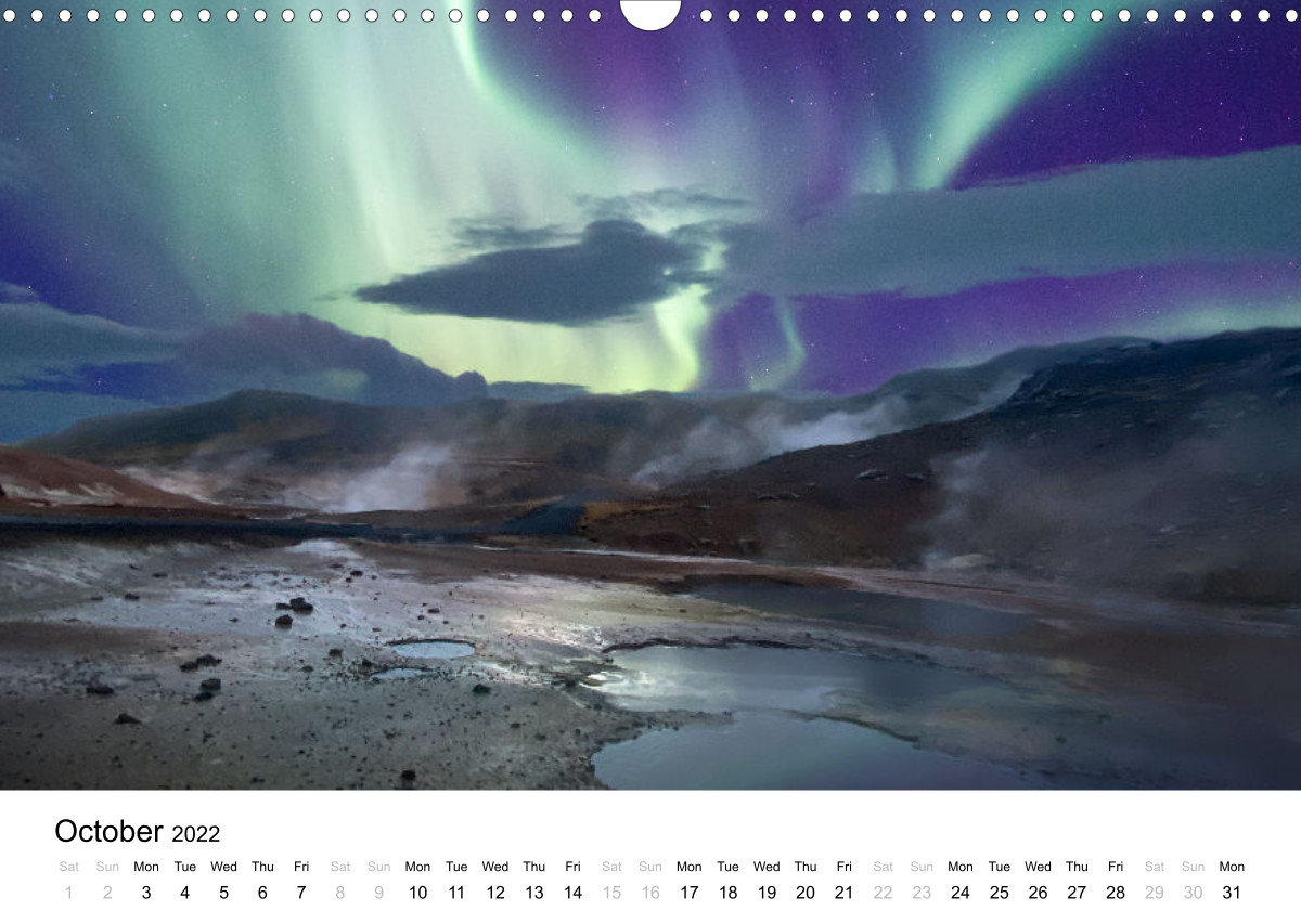 Calvendo Calendar — Northern Lights in Iceland 2022, Kalender 2022