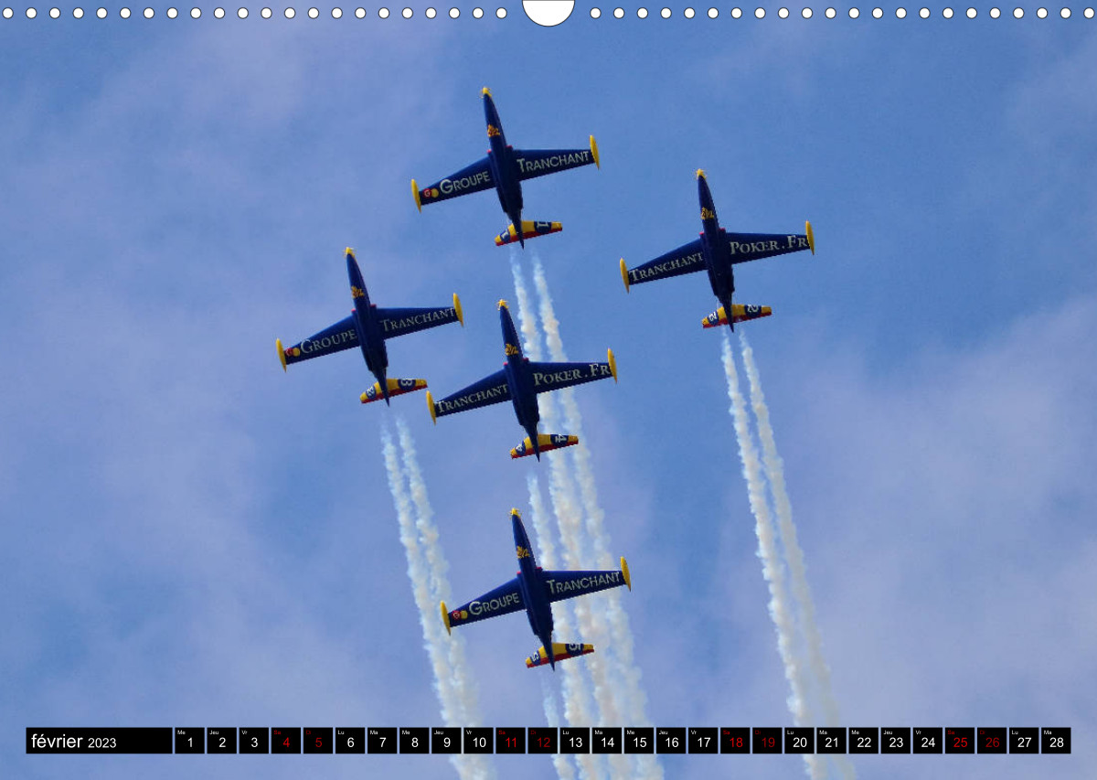 Calendrier De La Patrouille De France 2023 La Patrouille Tranchant - Calvendo