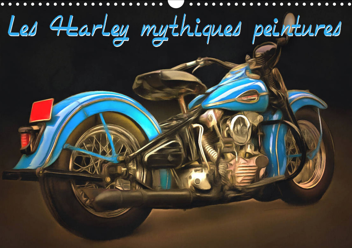 Idée cadeau : des tableaux aquarelles d'Harley Davidson originales ou  reproductions - Philippe Lepape