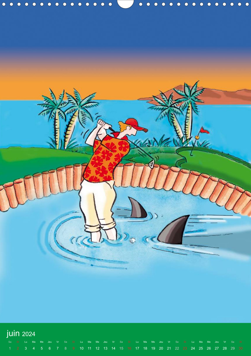 Fou de golf (calendrier mural 2019 din a3 vertical) - dessins humoristiques  sur le golf (calendrier - Christian Keramidas - Calvendo - Papeterie /  Coloriage - Raconte-moi la Terre (Bron) BRON