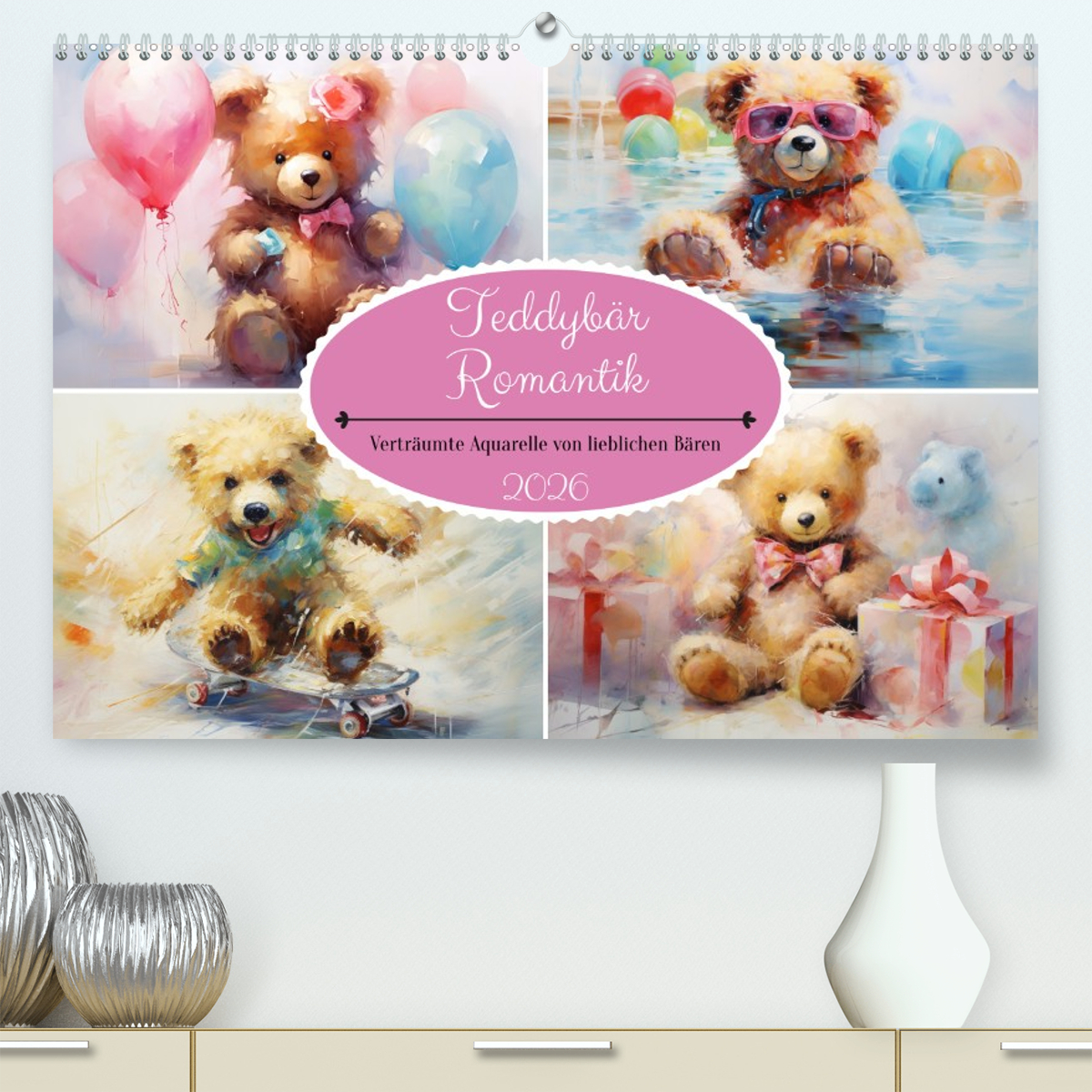Teddybär Romantik. Verträumte Aquarelle von lieblichen Bären