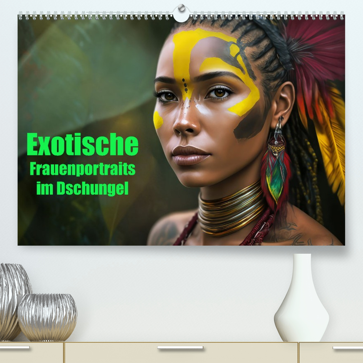 Exotische Frauenportraits im Dschungel