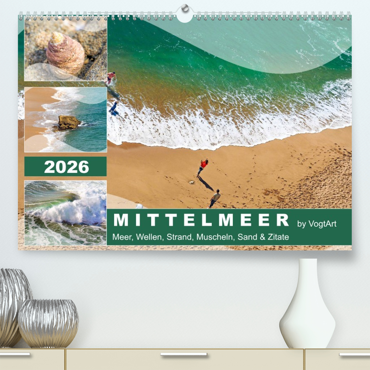 Mittelmeer, Meer, Wellen, Strand, Muscheln, Sand & Zitate