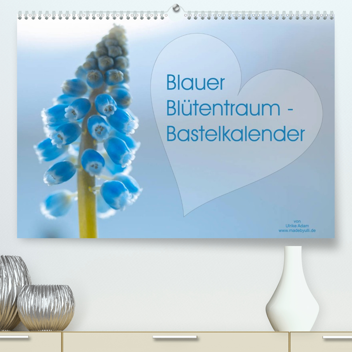 Blauer Blütentraum - Bastelkalender