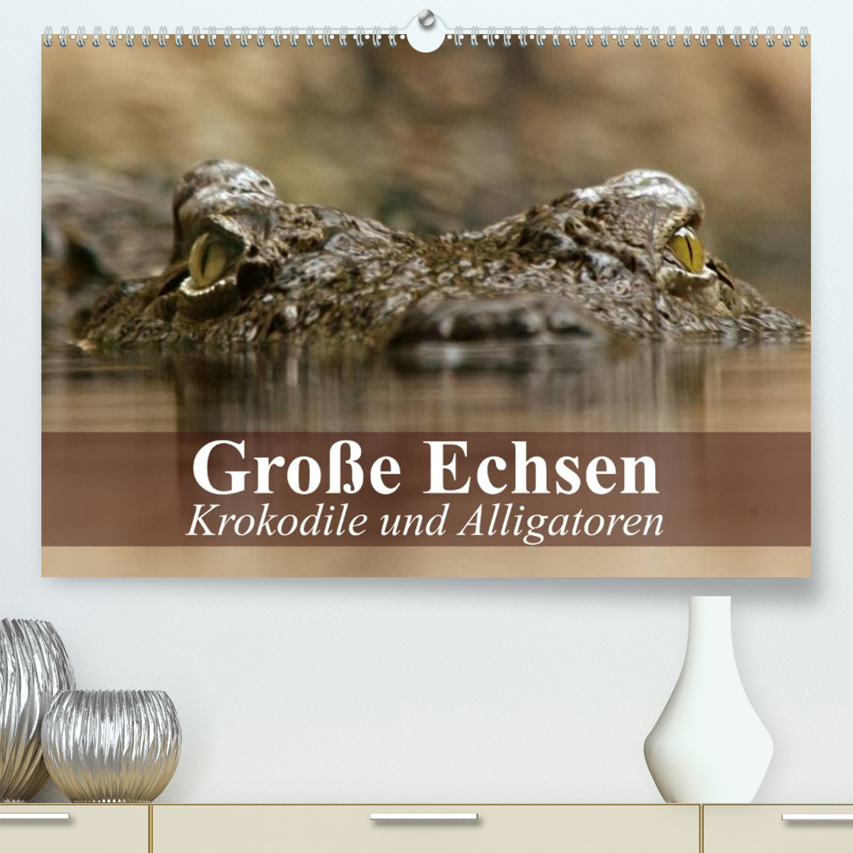 Große Echsen. Krokodile und Alligatoren