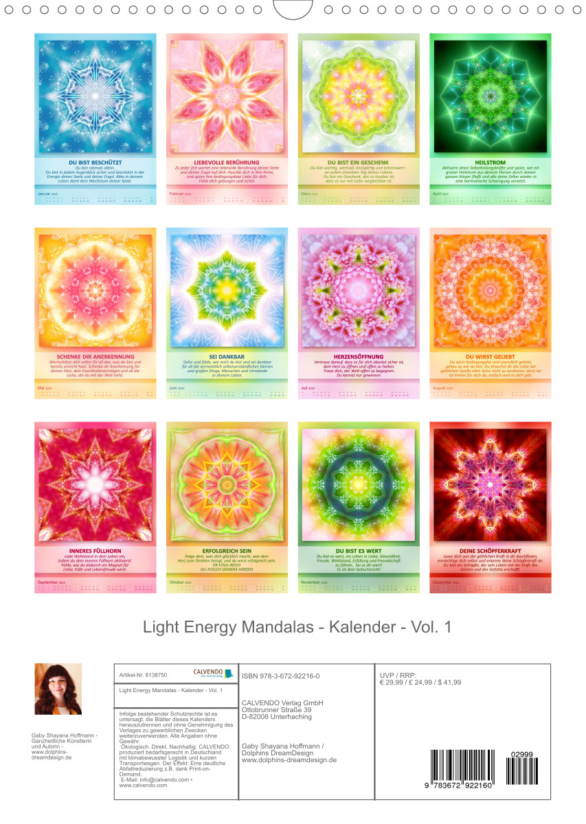 Light Energy Mandalas - Kalender - Vol. 1 - CALVENDO