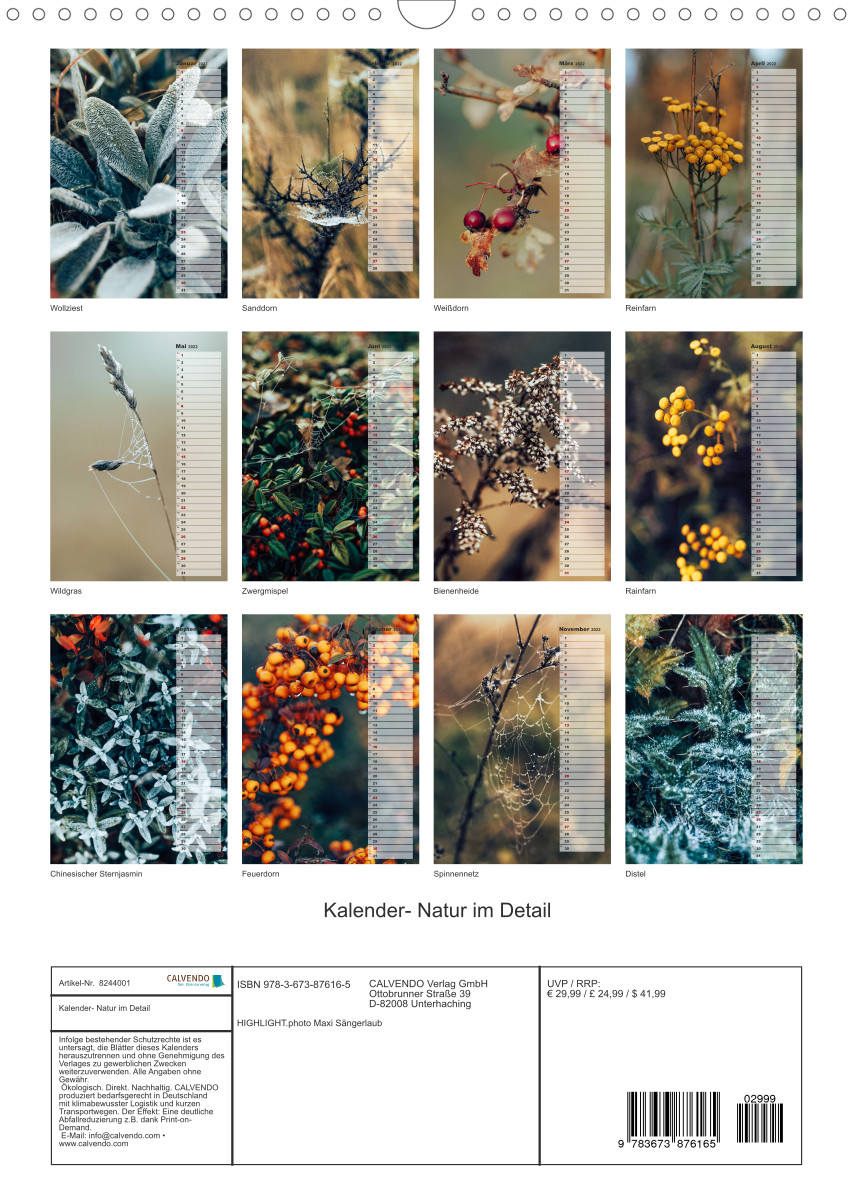 Kalender - Natur im Detail - CALVENDO
