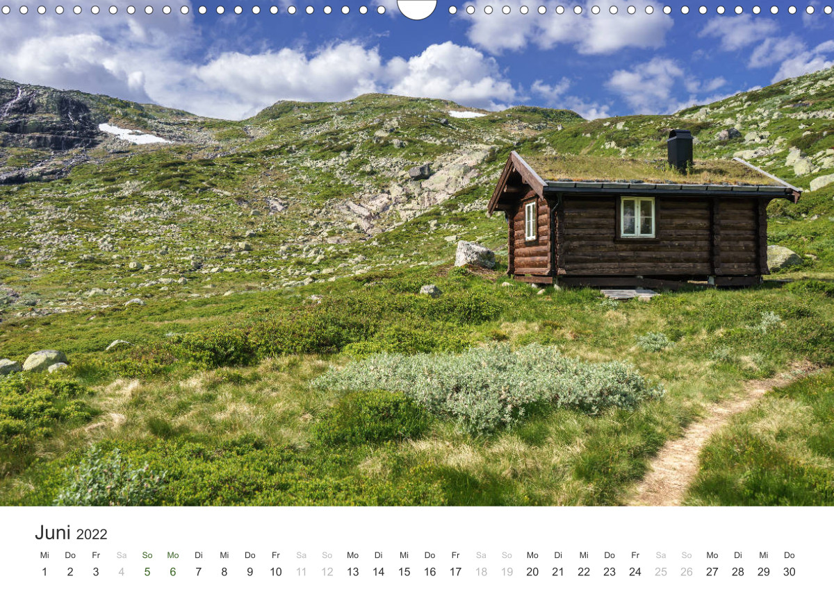 Norwegen Kalender - Wilde Hütten in den Bergen - CALVENDO