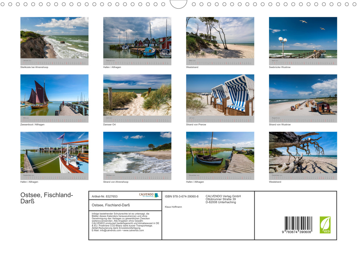 Calvendo Kalender — Ostsee, Fischland-Darß, Kalender 2023