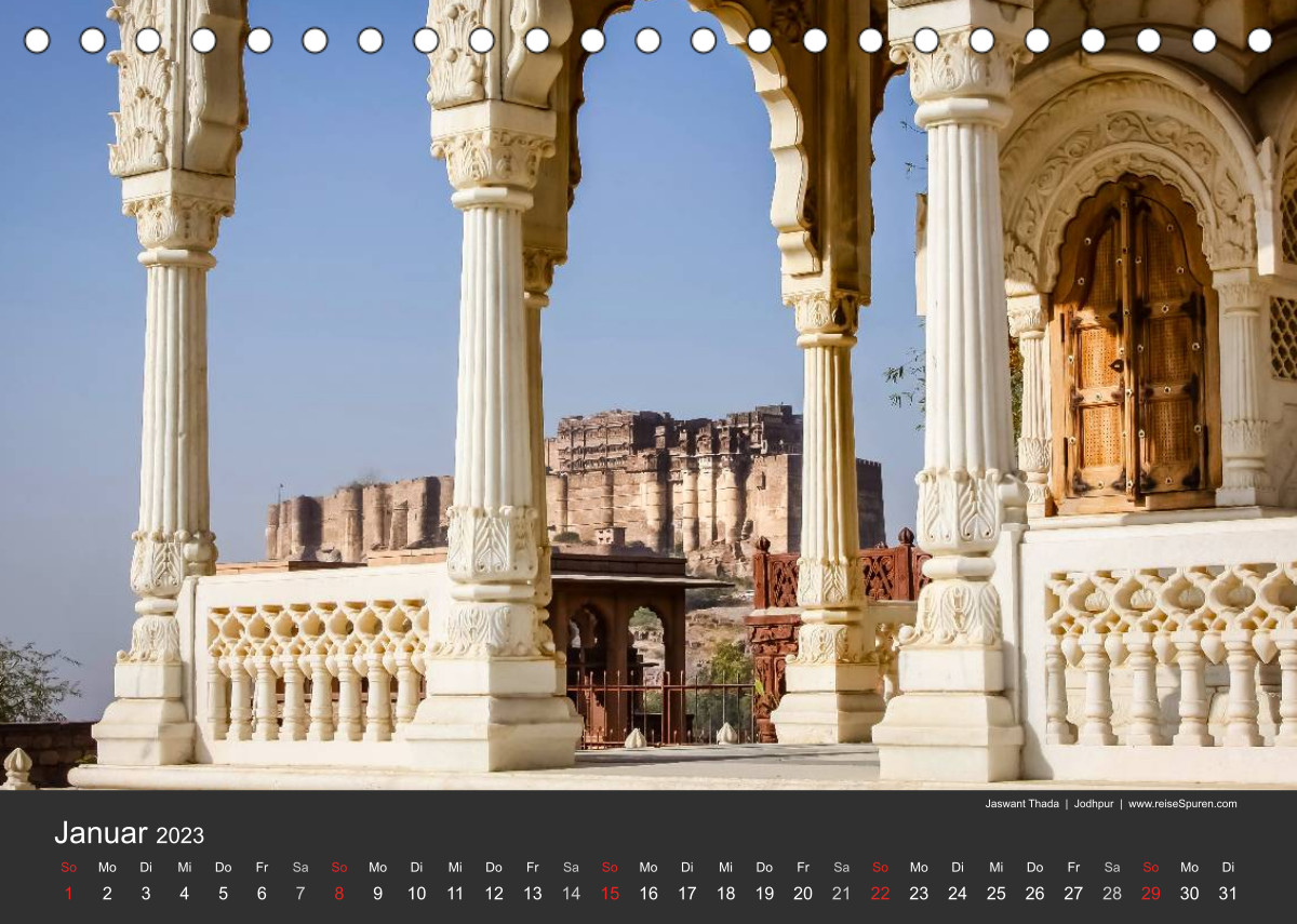 Calvendo Calendrier — Indien 2023 Tempel, Tiger und Paläste, Kalender 2023