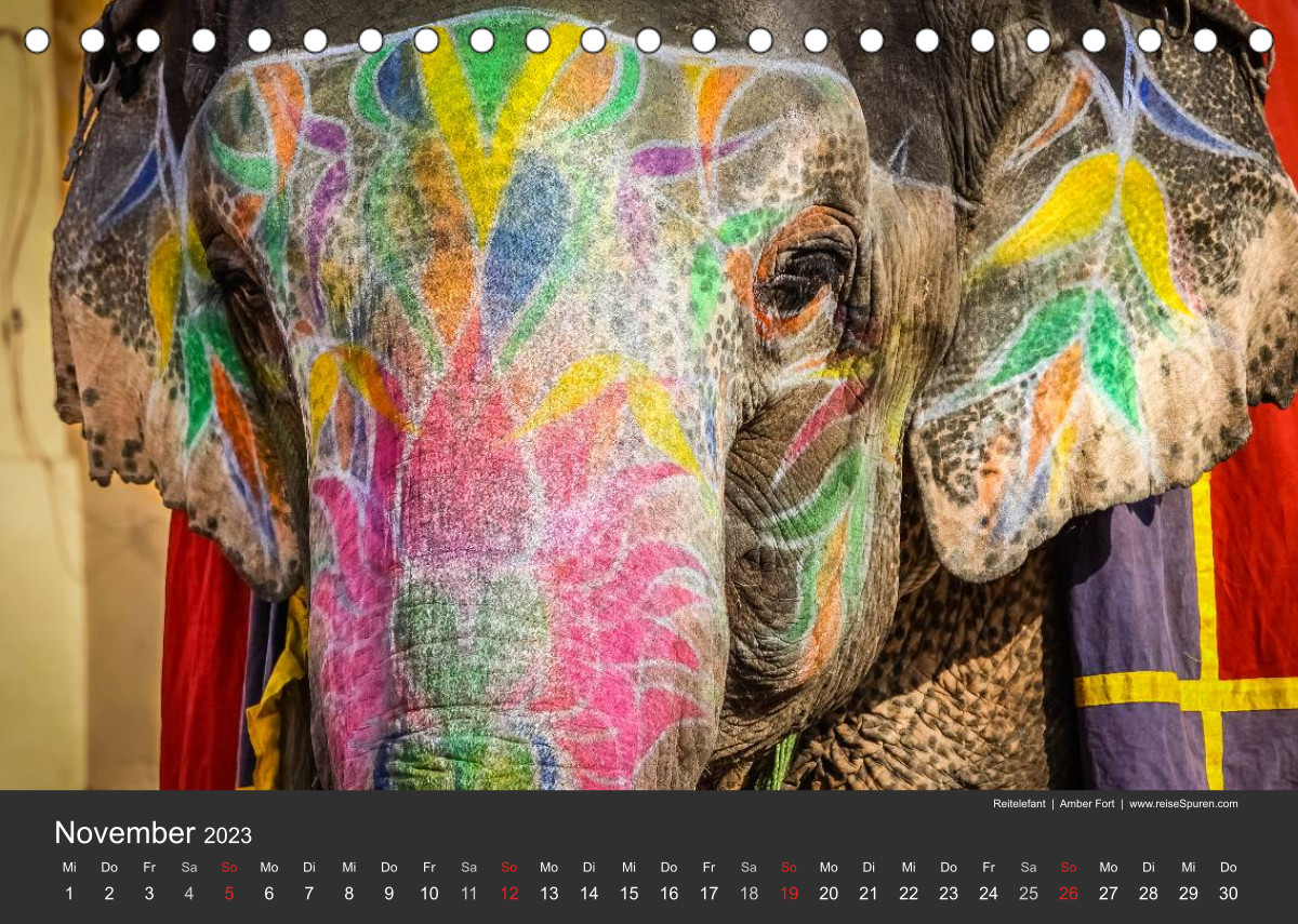 Calvendo Calendrier — Indien 2023 Tempel, Tiger und Paläste, Kalender 2023