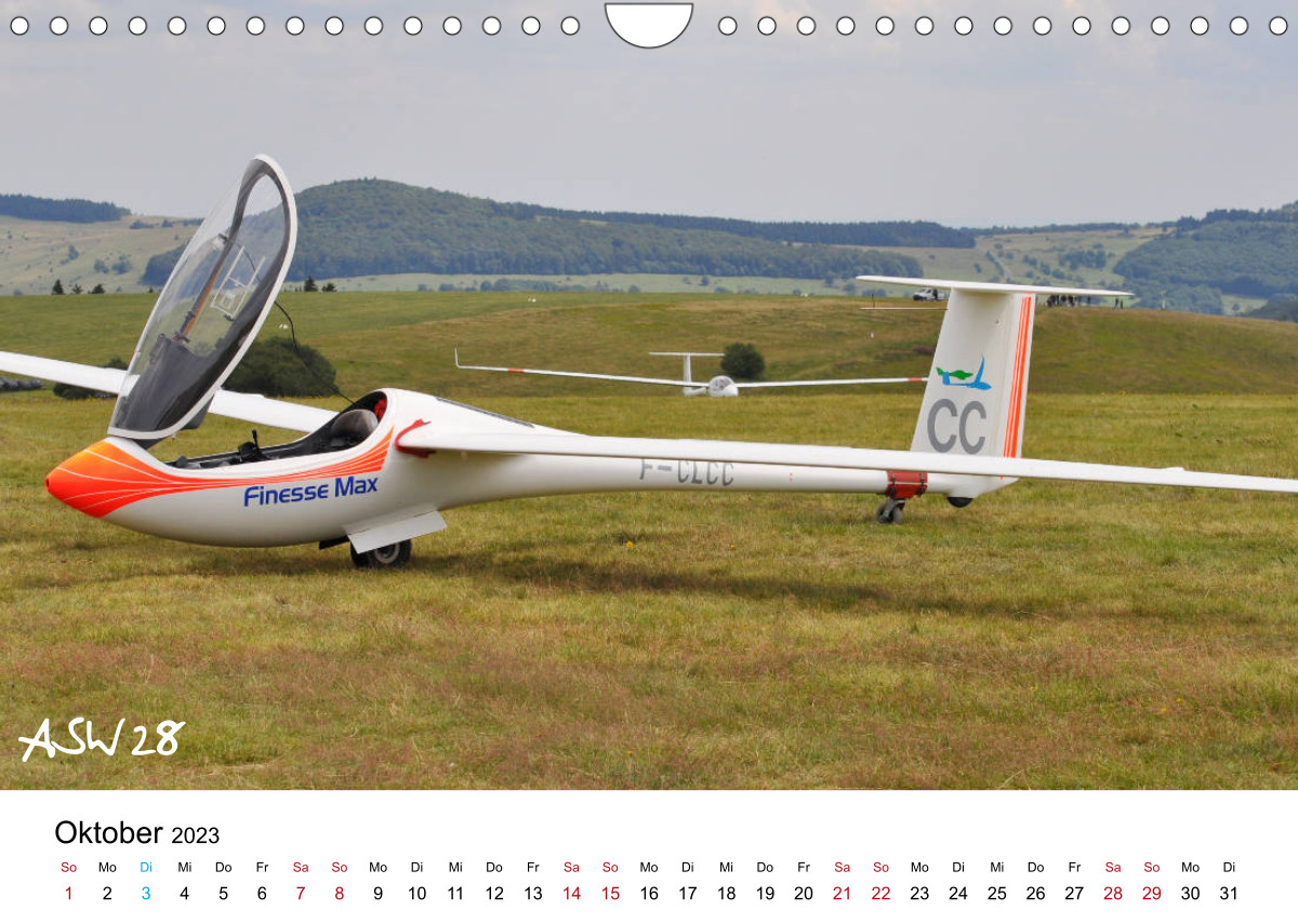 Calvendo Kalender — Flugzeuge auf der Wasserkuppe 2023, Kalender 2023