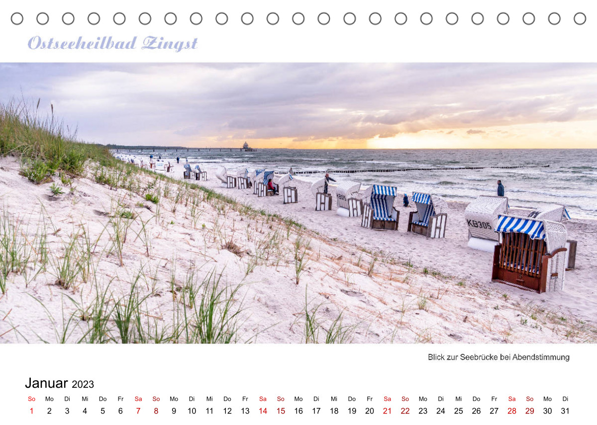 Calvendo Kalender — Panorama-Blick Fischland-Darss-Zingst, Kalender 2023