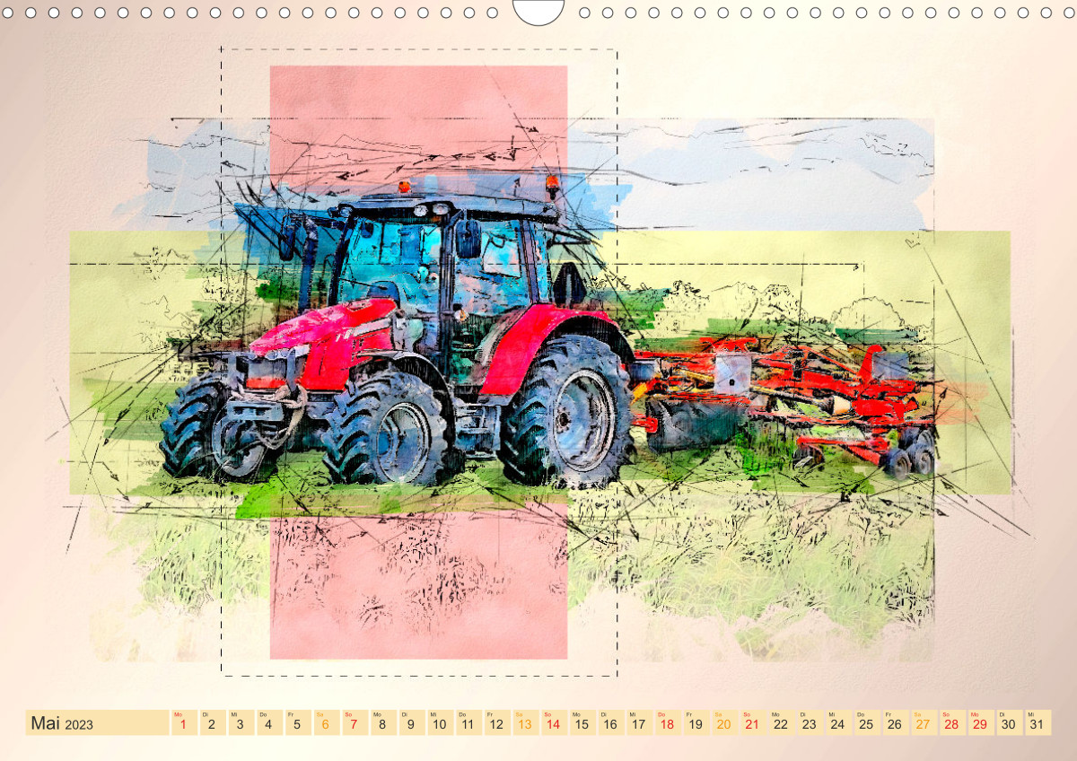 Kalender Mit Traktoren Verschiedene Traktoren-kalender 2021